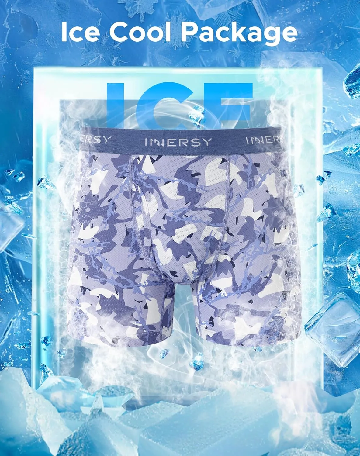 INNERSY Men's Breathable Mesh Boxer Briefs Cooling Moisture Wicking Underwear for Summer 4-Pack