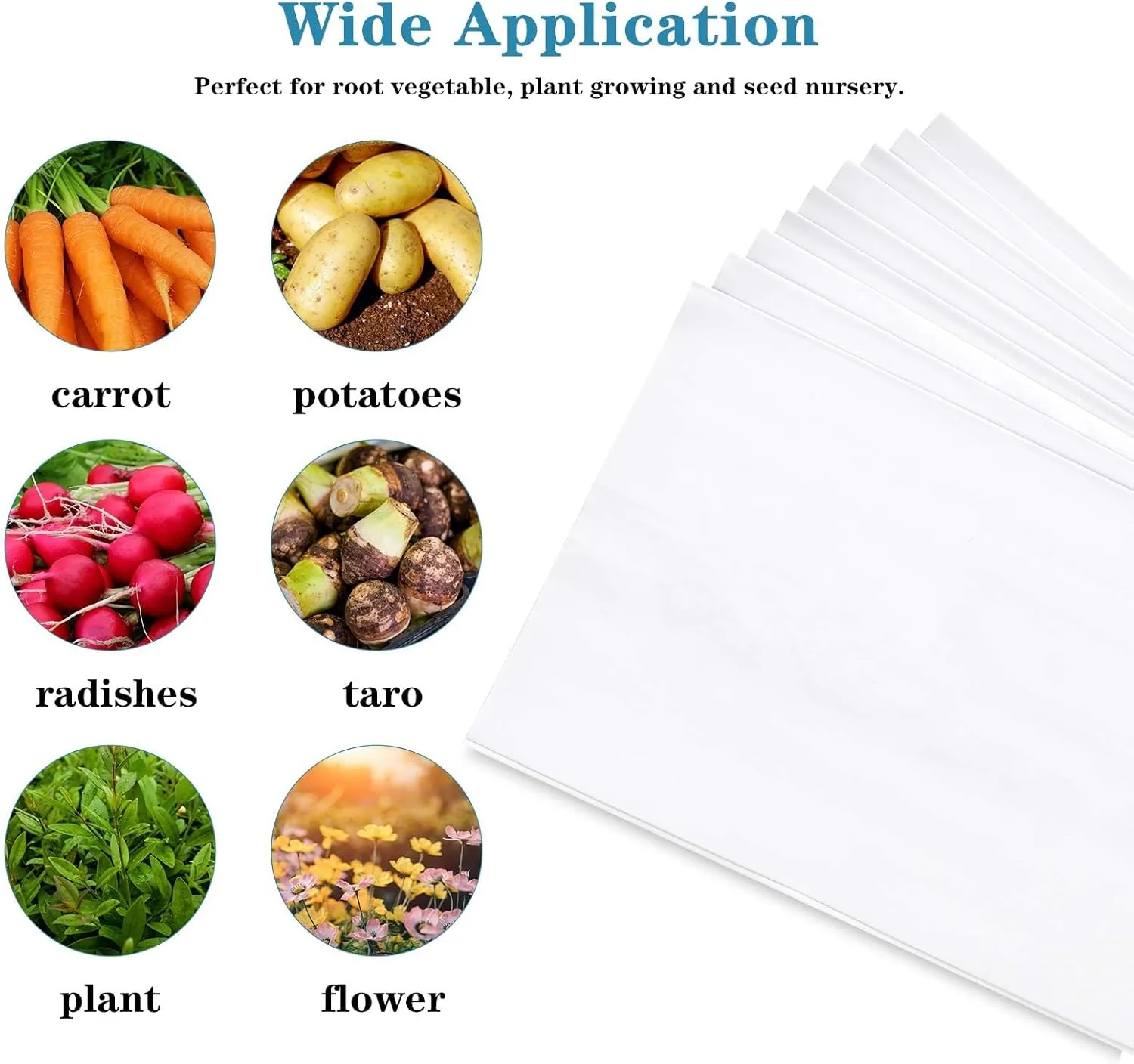 iPower 150-Pack 3 Gallon Grow Bags Black and White Panda Film Containers for Plants, Seedling and Rooting, Square Shape