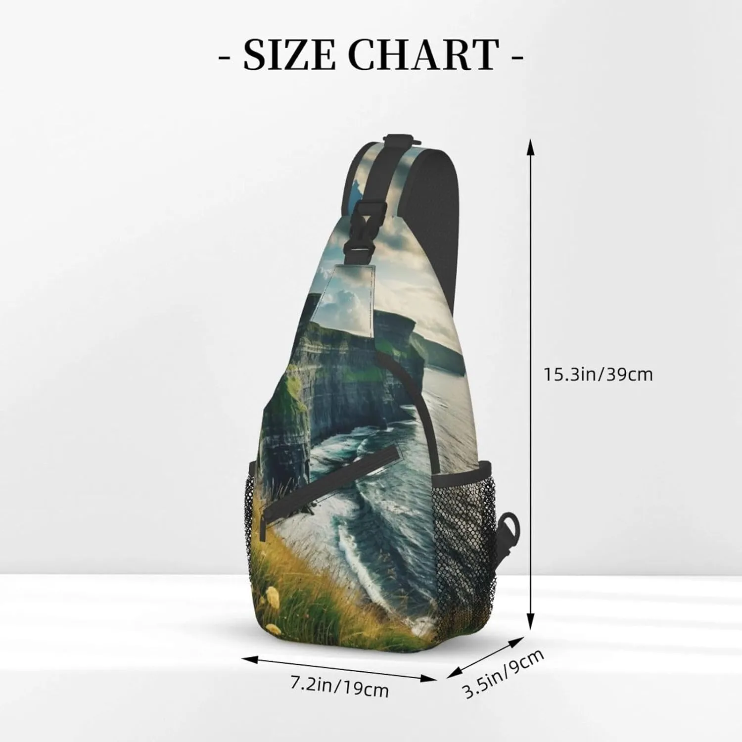 Ireland Outdoors County Clare The Cliffs 1 High Storage Capacity Chest Bag Diagonally Sling Backpack Crossbody Shoulder Bag For Men Women