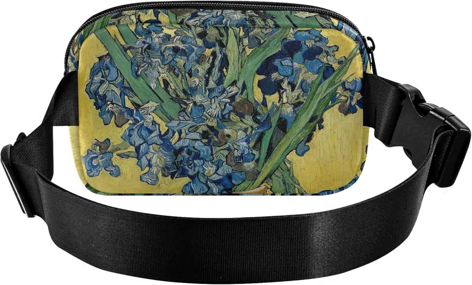 Irises Vase Vincent Vangogh Women Fanny Pack Hiking Hip Bag Belt Pouch Waterproof Waist Bag for Women
