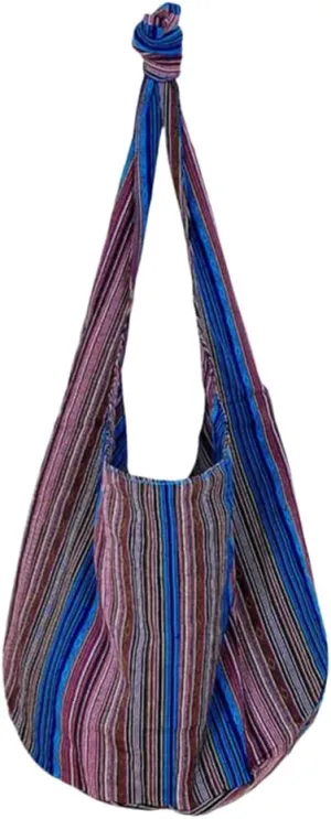 Irsutey Women One Shoulder Hand-Held Cotton Linen Jacquard Canvas Casual Shopping Bag