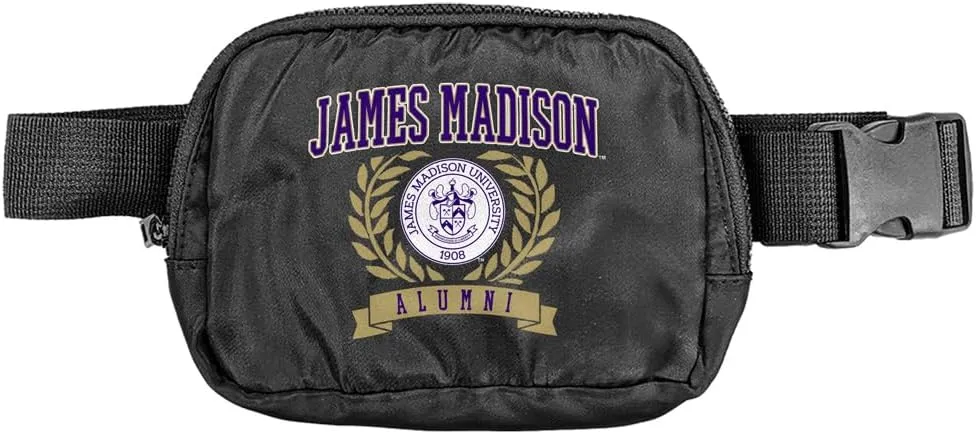 James Madison University Alumni Seal Belt Bag, Crossbody Fanny Pack for Women and Men, Adjustable