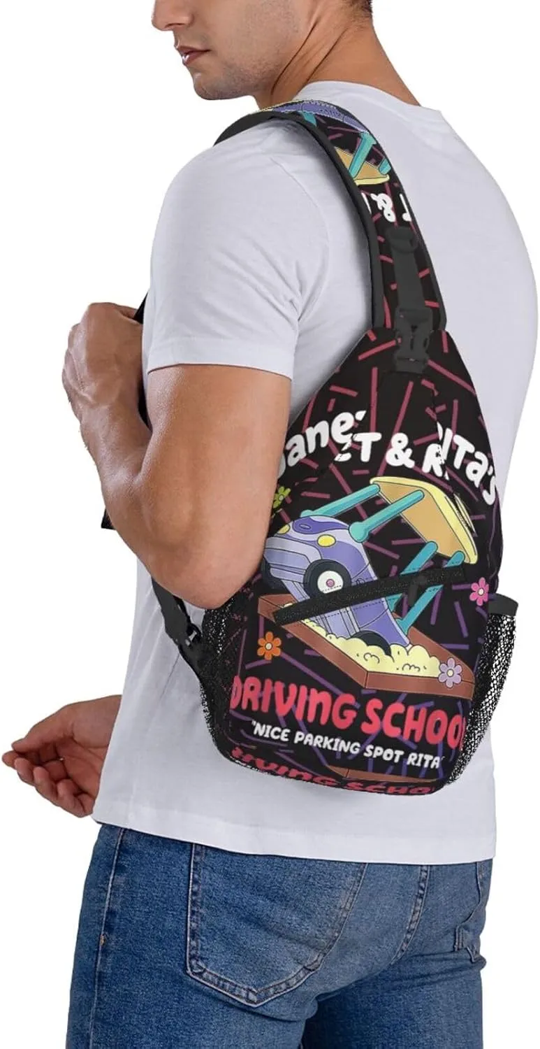Janet&Rita'S Small Crossbody Backpack Sling Bag For Men Women Mini One Shoulder Chest Bags Gym Sport Travel Hiking Daypack