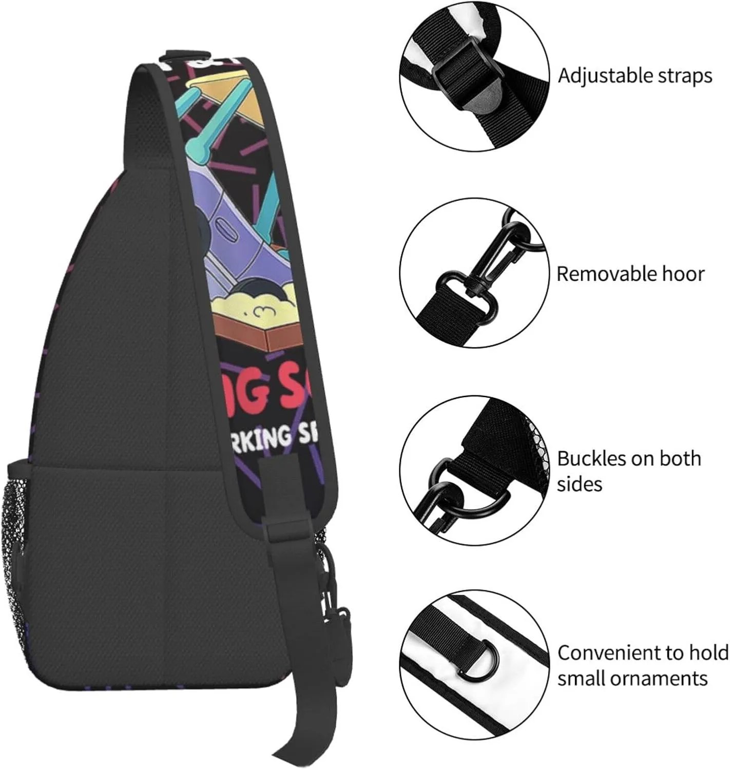 Janet&Rita'S Small Crossbody Backpack Sling Bag For Men Women Mini One Shoulder Chest Bags Gym Sport Travel Hiking Daypack