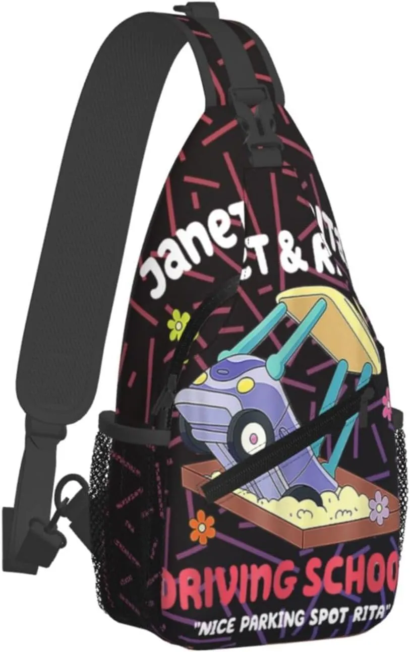 Janet&Rita'S Small Crossbody Backpack Sling Bag For Men Women Mini One Shoulder Chest Bags Gym Sport Travel Hiking Daypack