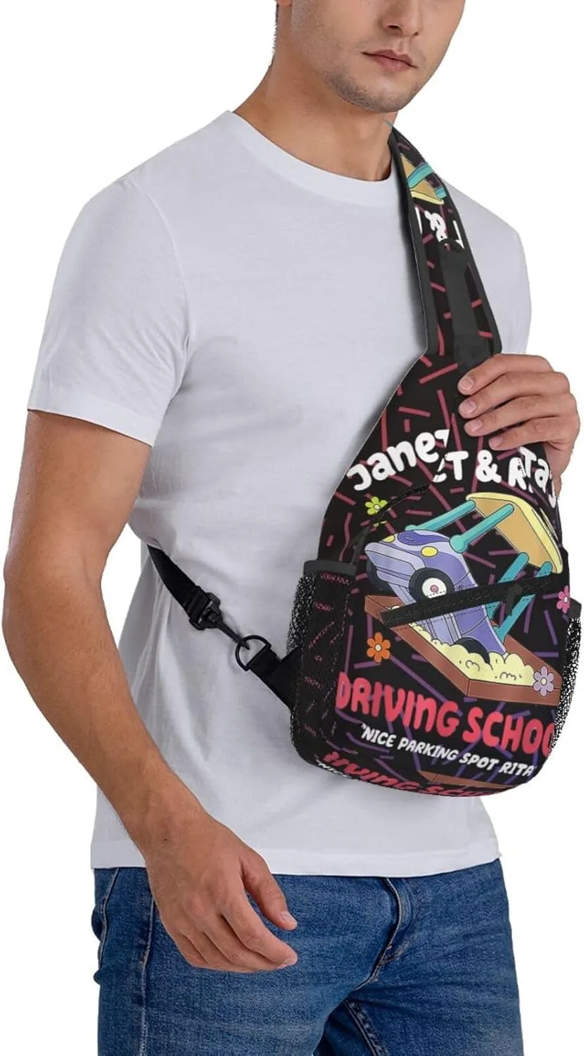 Janet&Rita'S Small Crossbody Backpack Sling Bag For Men Women Mini One Shoulder Chest Bags Gym Sport Travel Hiking Daypack