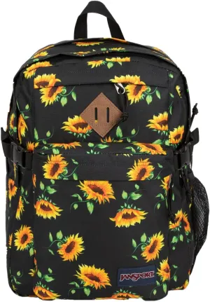 JanSport Main Campus Backpack - Travel or Work backpack w 15-Inch Laptop Sleeve and Dual Water Bottle Pockets, Sunflower Black