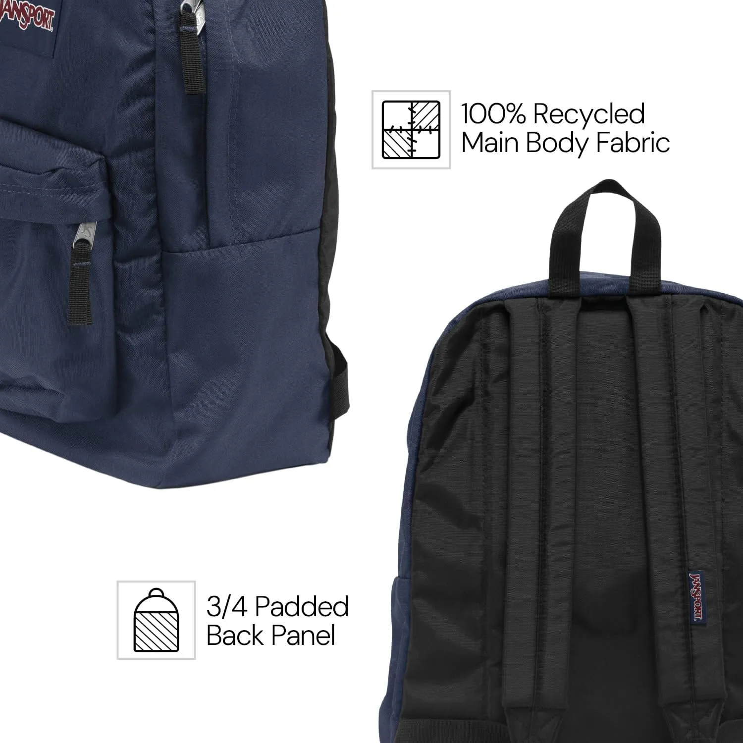JanSport SuperBreak One Backpack - Durable, Lightweight Bookbag with 1 Main Compartment, Front Utility Pocket with Built-in Organizer - Premium Backpack, Peach Bum