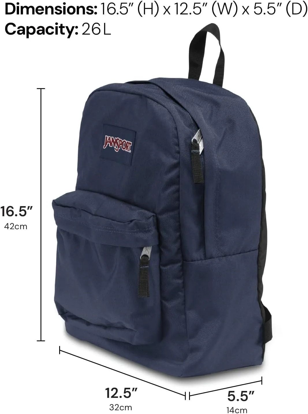 JanSport SuperBreak One Backpack - Durable, Lightweight Bookbag with 1 Main Compartment, Front Utility Pocket with Built-in Organizer - Premium Backpack, Peach Bum