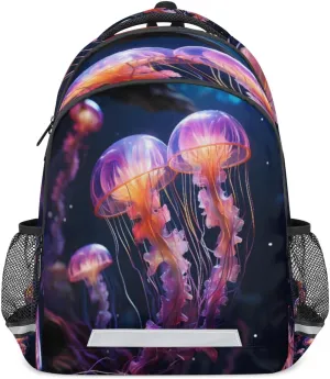 Jellyfish Ocean Backpack for Boys Girls Kids Schoolbag Children School Bookbag,Women Men Casual Daypack Students College Bookbags Jellyfish Travel Bags