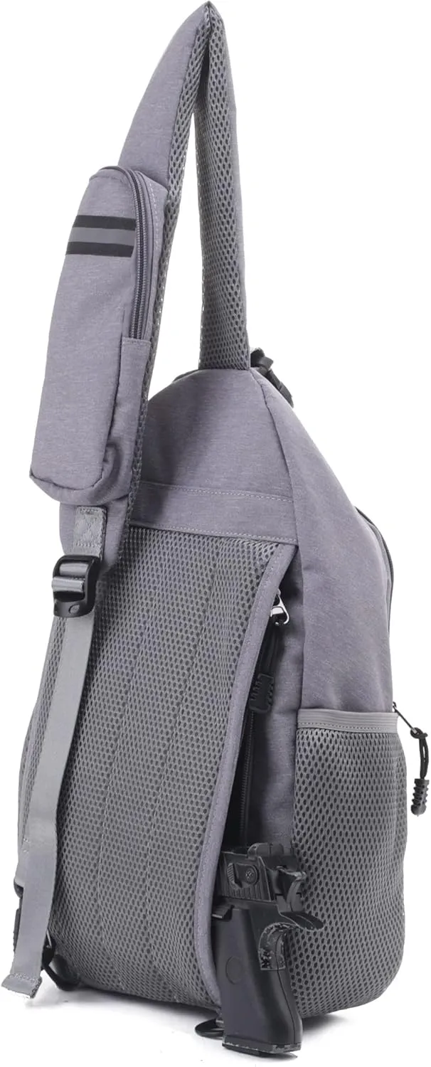 JESSIE & JAMES Multipurpose Concealed Carry Sling Backpack Purse Lightweight Crossbody Sling Bags For Women Men_ GY