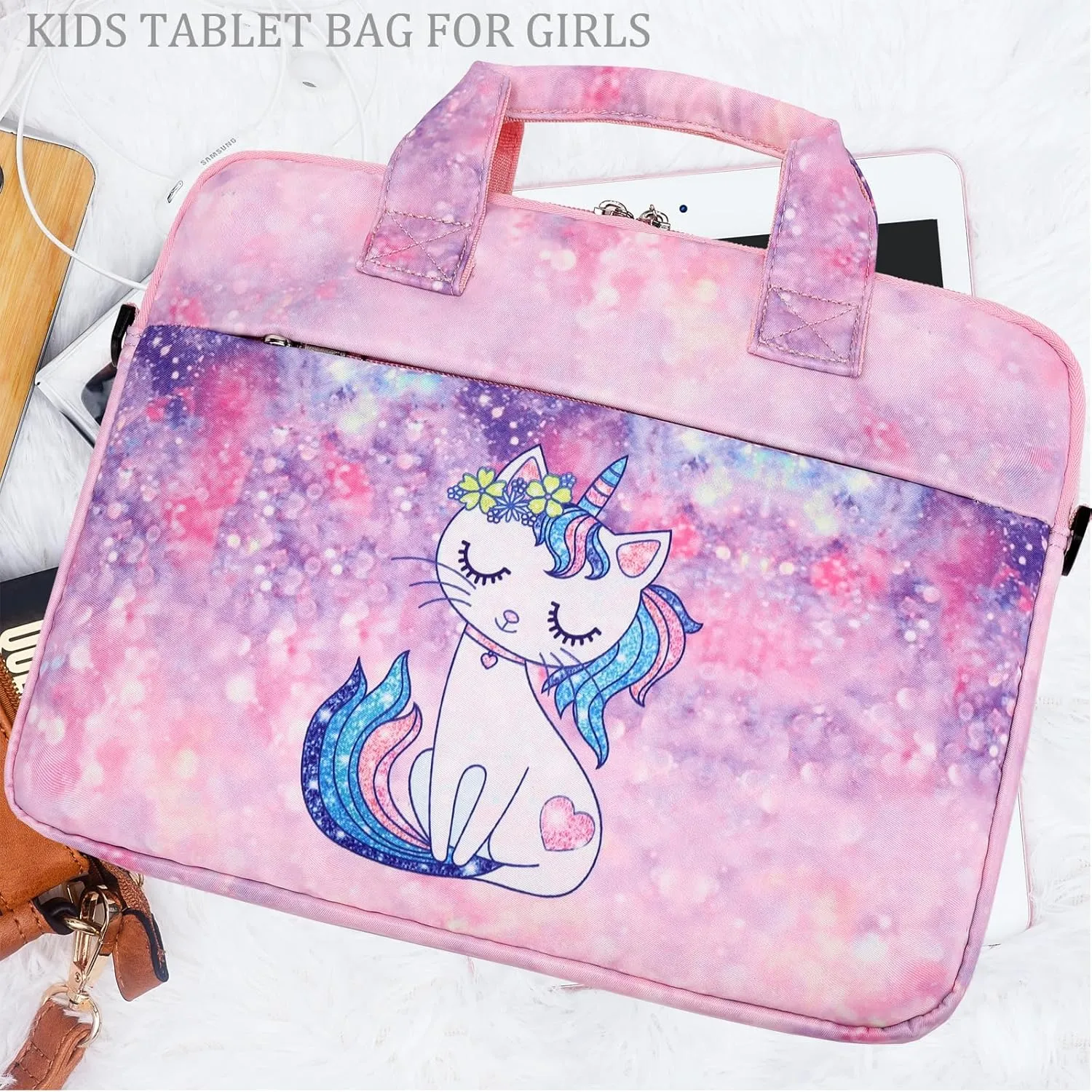 JIANYA Kids Tablet Carry Bag for iPad - Shoulder Strap, 10-12.5 Inch