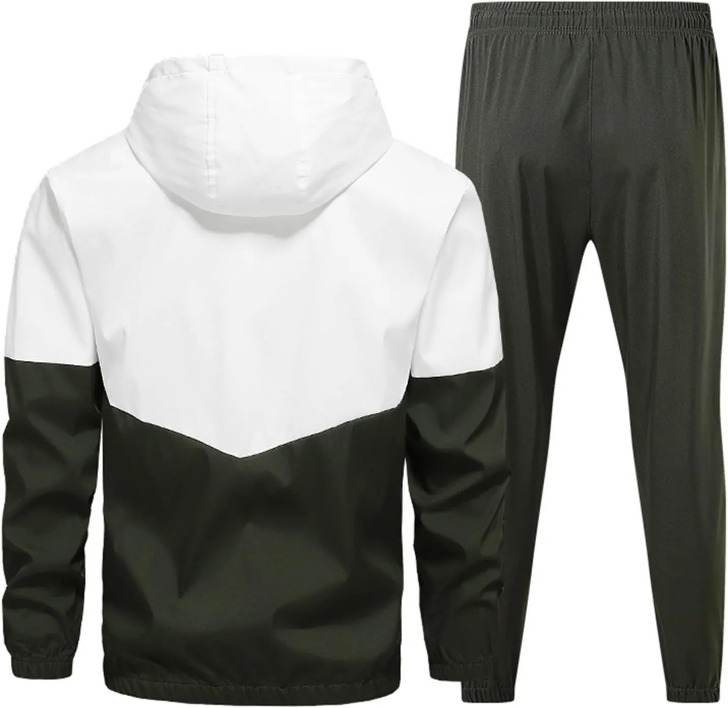 JJHAEVDY Mens Sweatsuit 2 Piece Long Sleeve Outfits Hooded Drawstring Tracksuits Fall Comfy Sweatsuit Sport Thermal Tracksuit