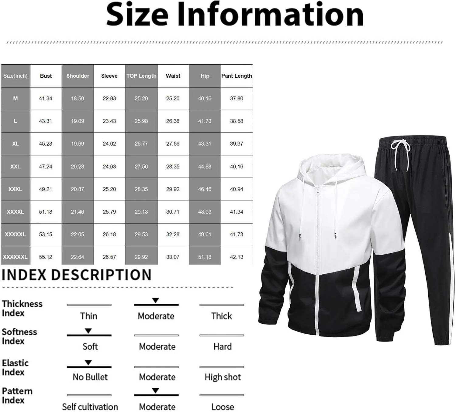 JJHAEVDY Mens Sweatsuit 2 Piece Long Sleeve Outfits Hooded Drawstring Tracksuits Fall Comfy Sweatsuit Sport Thermal Tracksuit