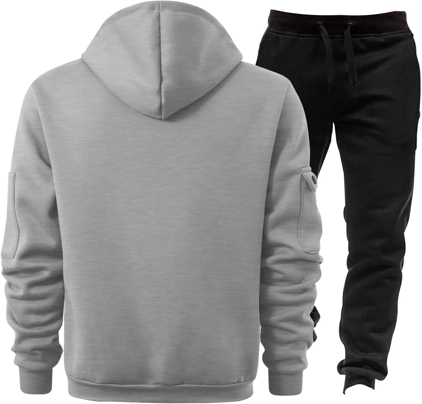 JJHAEVDY Mens Sweatsuit 2 Piece Long Sleeve Sweatsuits Hooded Drawstring Outfit Casual Sport Tracksuit Warmer Gym Tracksuits
