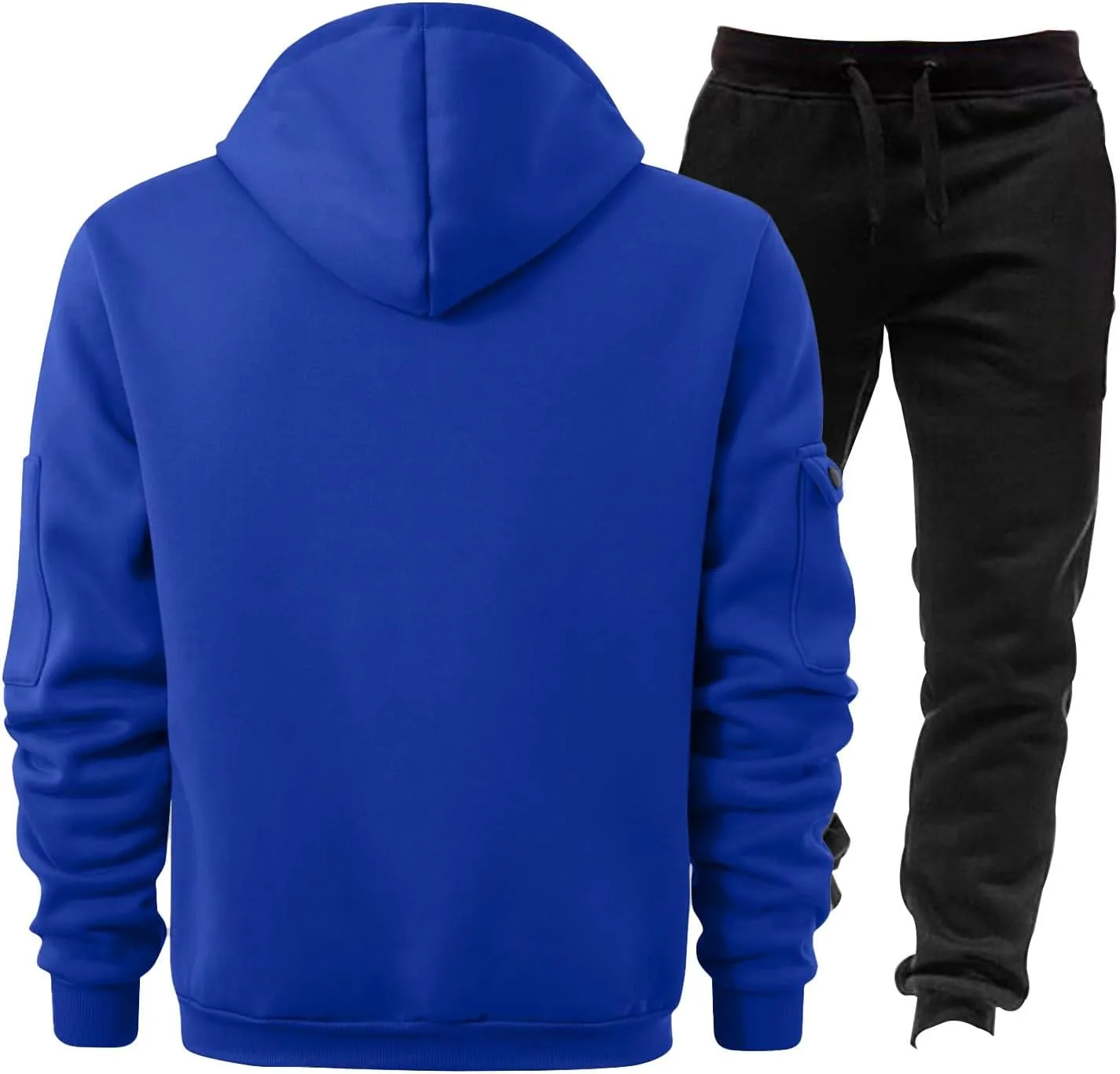 JJHAEVDY Mens Sweatsuit 2 Piece Long Sleeve Sweatsuits Hooded Drawstring Outfit Casual Sport Tracksuit Warmer Gym Tracksuits