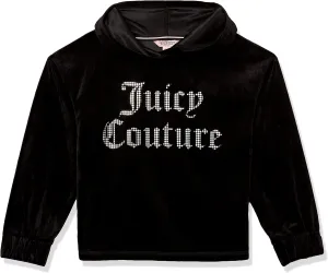 Juicy Couture Girls' Plush Velour Pant and Hoodie Sweatshirt Seperates