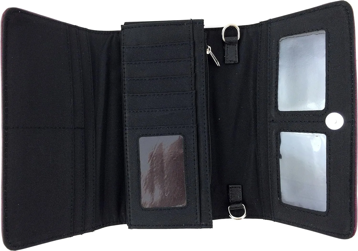 Justin West Abstract Butterfly Buckle Black Conceal Carry Handbag