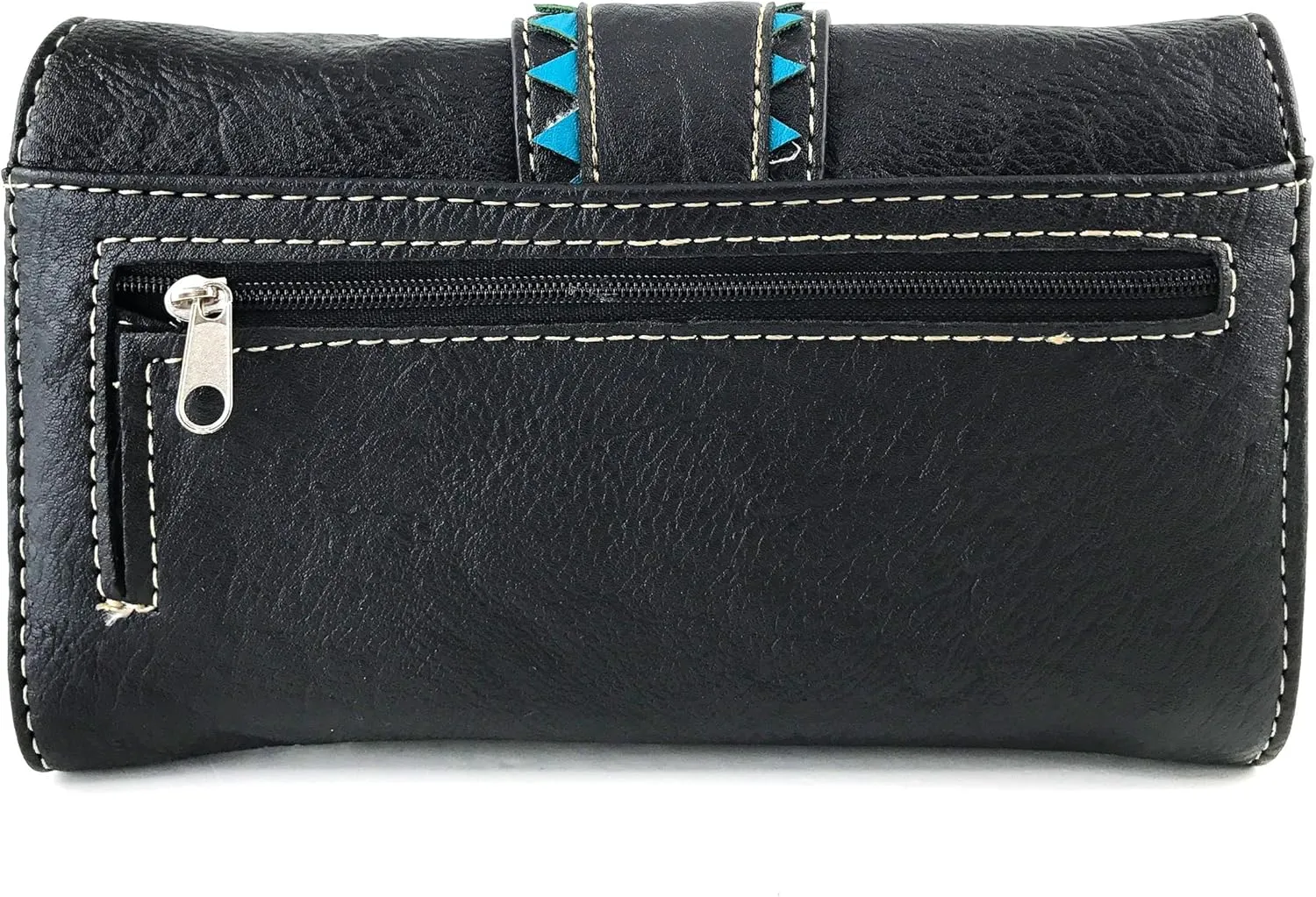 Justin West Abstract Butterfly Buckle Black Conceal Carry Handbag