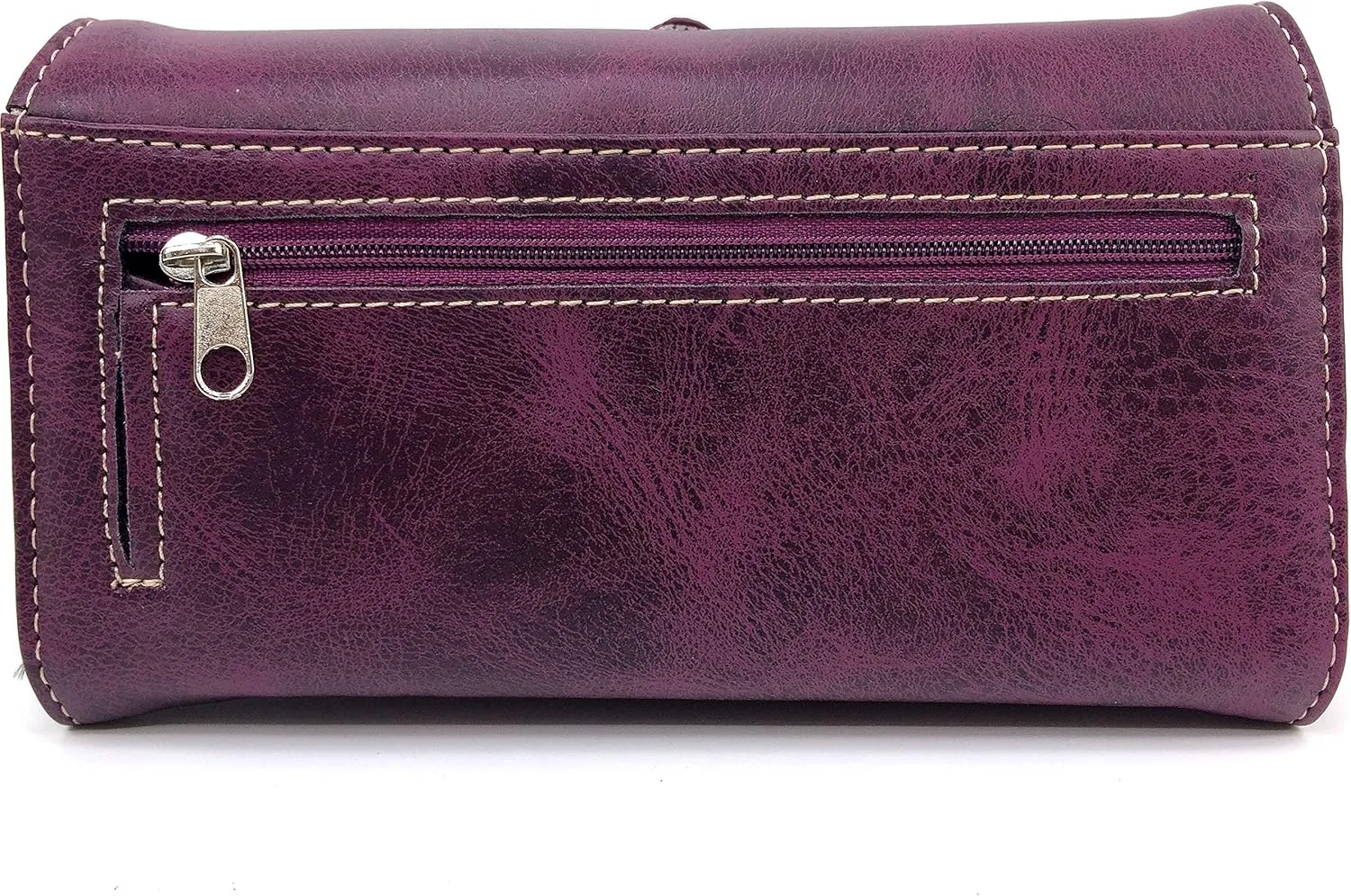 Justin West Embroidery Floral Silver Cross Concealed Carry Handbag Purse Wallet