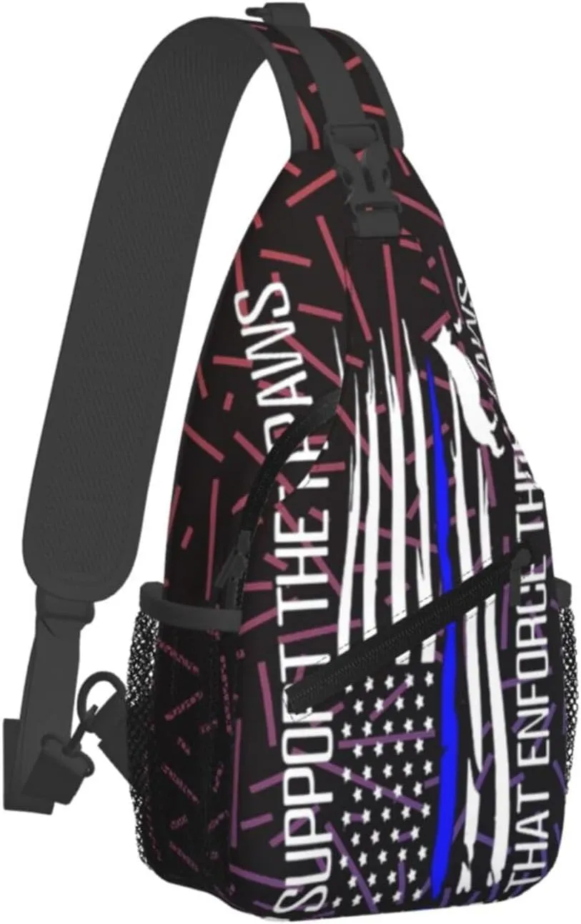 K-9 Unit Police Dog Small Crossbody Backpack Sling Bag For Men Women Mini One Shoulder Chest Bags Gym Sport Travel Hiking Daypack