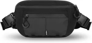 Kalkal Tactical Fanny Pack for Men Women, Concealed Carry Fanny Pack with Quick Access Puller, Waterproof Waist Bag with Adjustable Waist Belt, CCW EDC Hip Pack for Travel Hiking