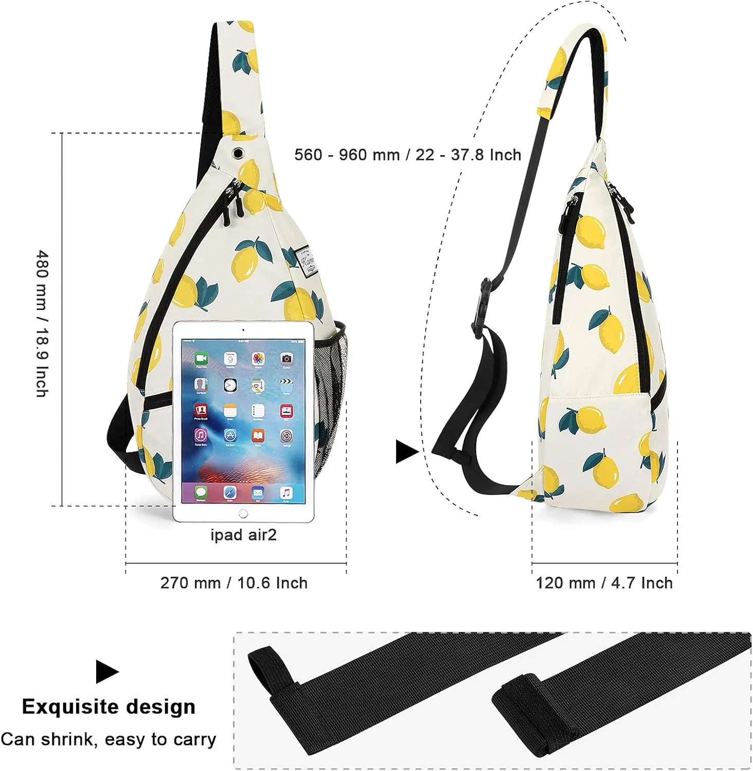 Kamo Sling Backpack Sling Bag Crossbody Daypack Casual Backpack Chest Bag for Women Men