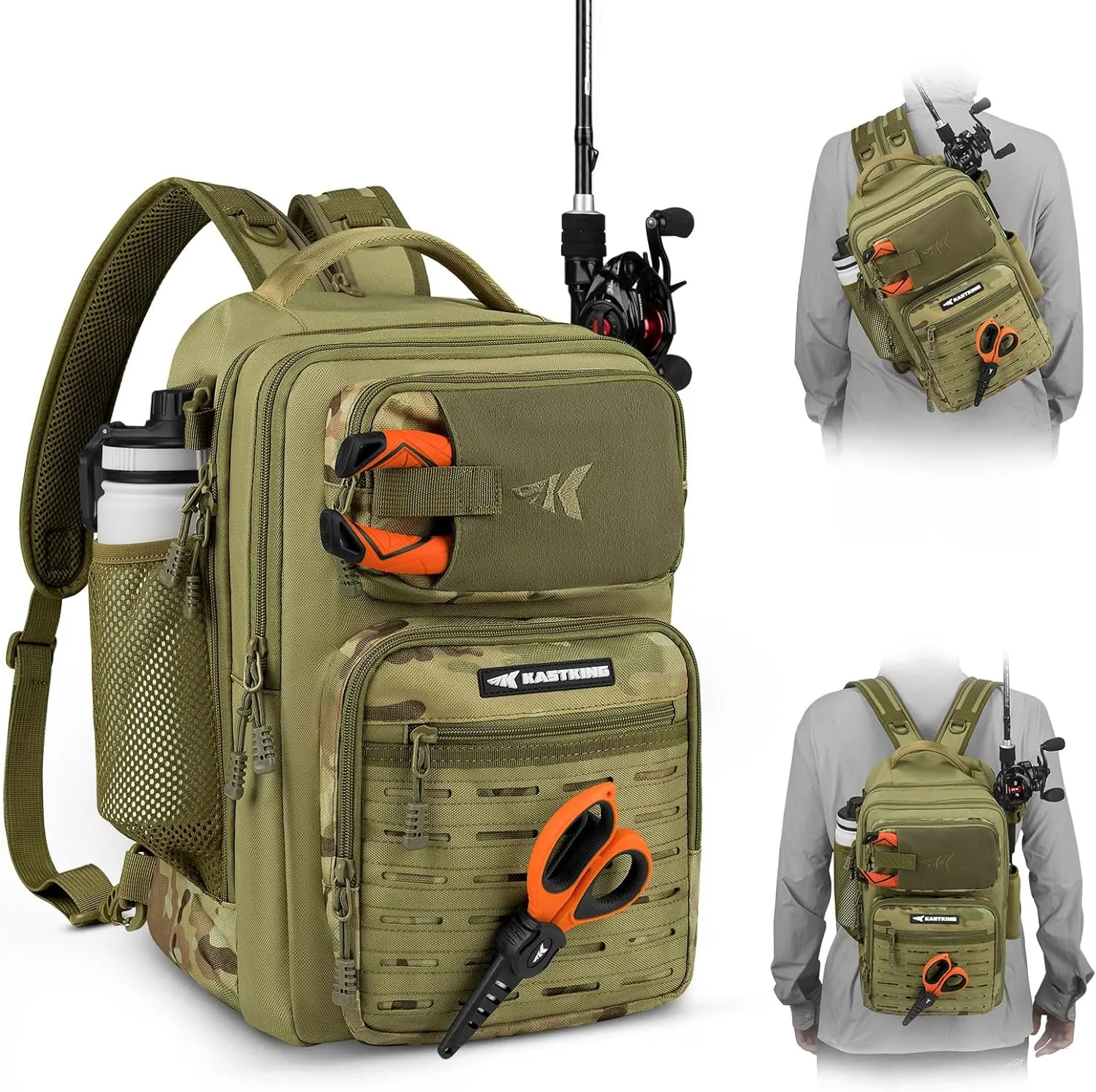 KastKing BlowBak Tactical Fishing Sling Tackle Bag - Lightweight Fishing Backpack - Storage for Gear and Equipment - Gift for Men