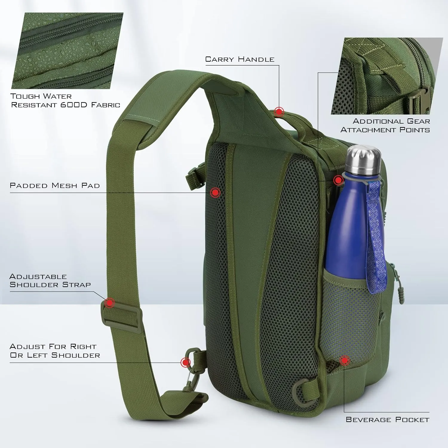 KastKing BlowBak Tactical Fishing Sling Tackle Bag - Lightweight Fishing Backpack - Storage for Gear and Equipment - Gift for Men