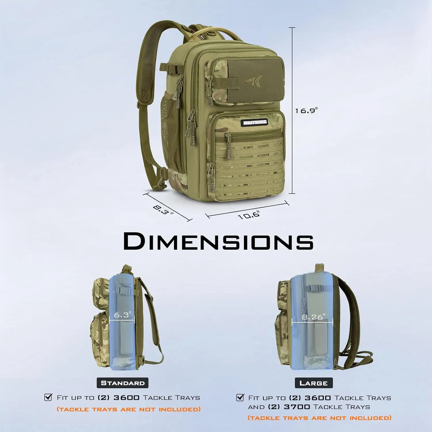 KastKing BlowBak Tactical Fishing Sling Tackle Bag - Lightweight Fishing Backpack - Storage for Gear and Equipment - Gift for Men