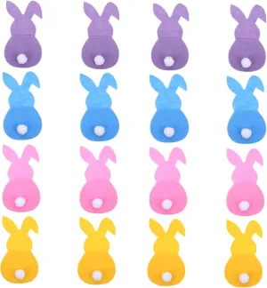 KICHOUSE Festival Cutlery Holder Bag Rabbit Cutlery Pouch Set for Easter Reusable Tableware Bag