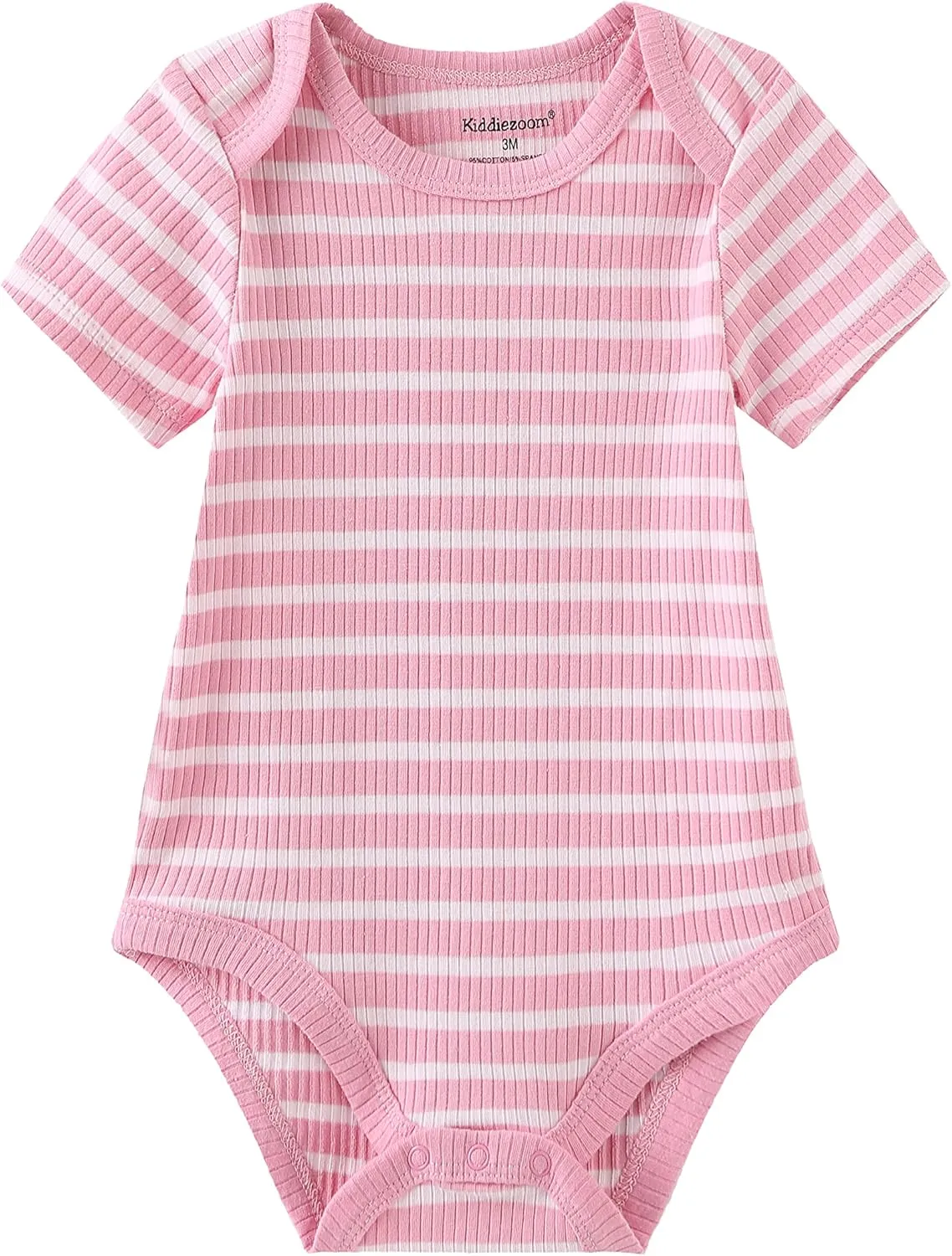 Kiddiezoom Newborn Baby Unisex Cotton One-Piece Bodysuits Baby Gift 5-Pack Baby Clothes