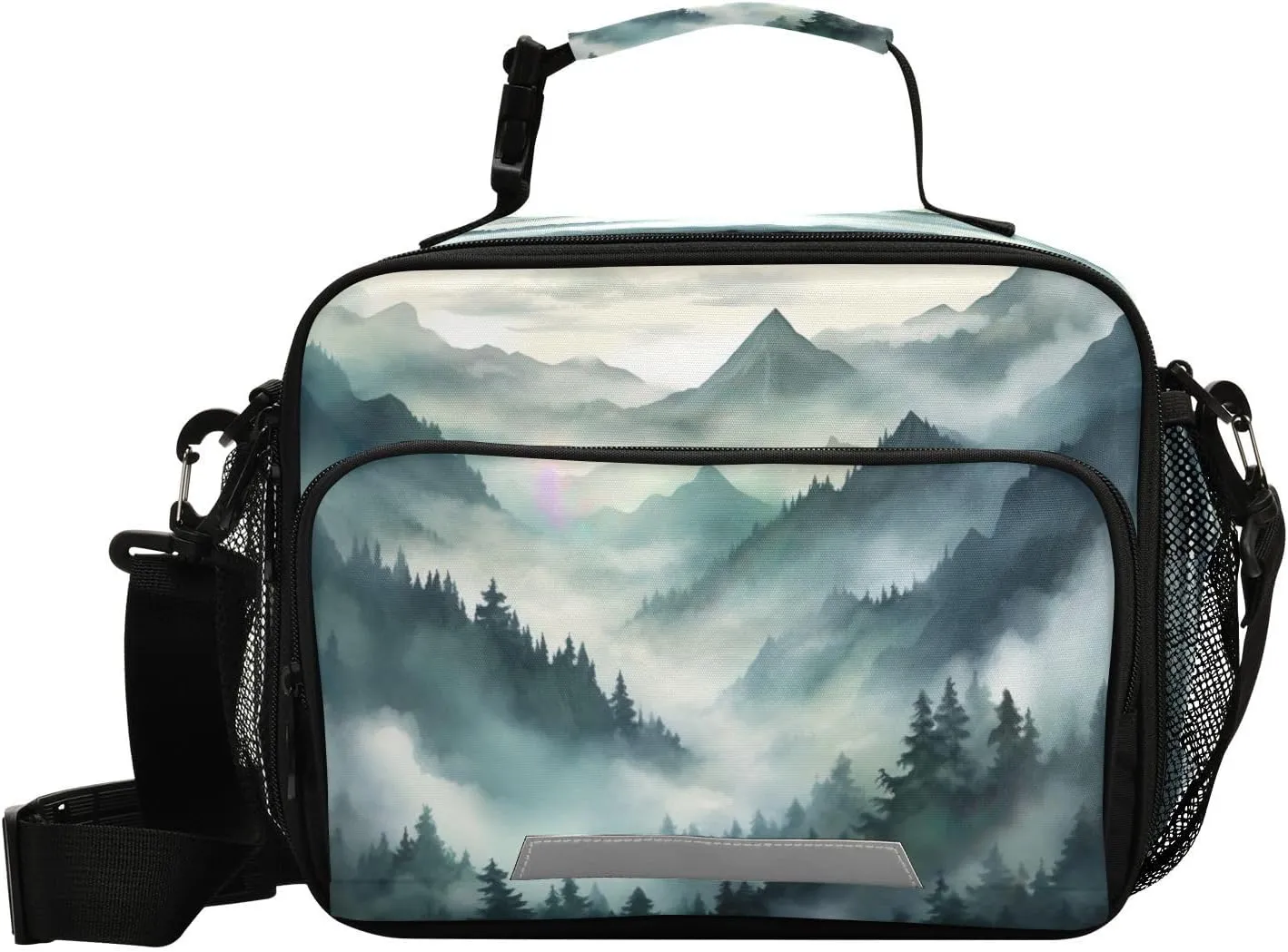 Kigai Lunch Bag Misty Forest Reusable High Capacity Insulated Lunch Box for Women & Men, Leakproof Lunch Cooler Bag Tote Bag for Work, Travel, Outdoor