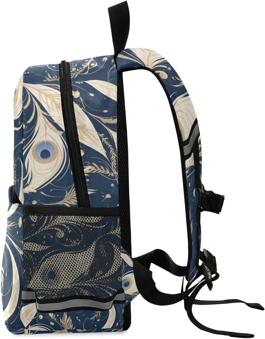 KLL Mini Backpack for Kindergarten Peacock Feather Pattern Cute Travel Outdoor Daypack School Bags