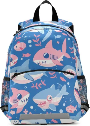 KLL Ocean fish sea Masco Boys Backpack Water Resistant Mini Bookbag with Reflective Strips Travel Back Pack