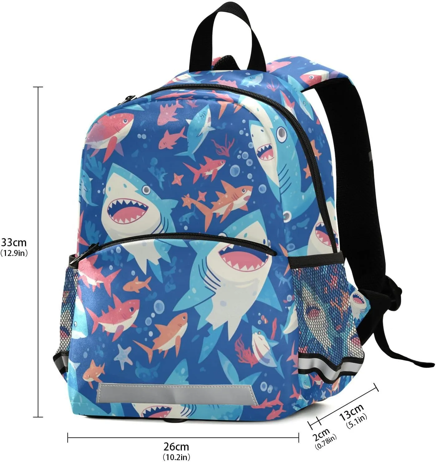 KLL Ocean fish sea Masco Girls Backpack Waterproof Mini School Bags Travel