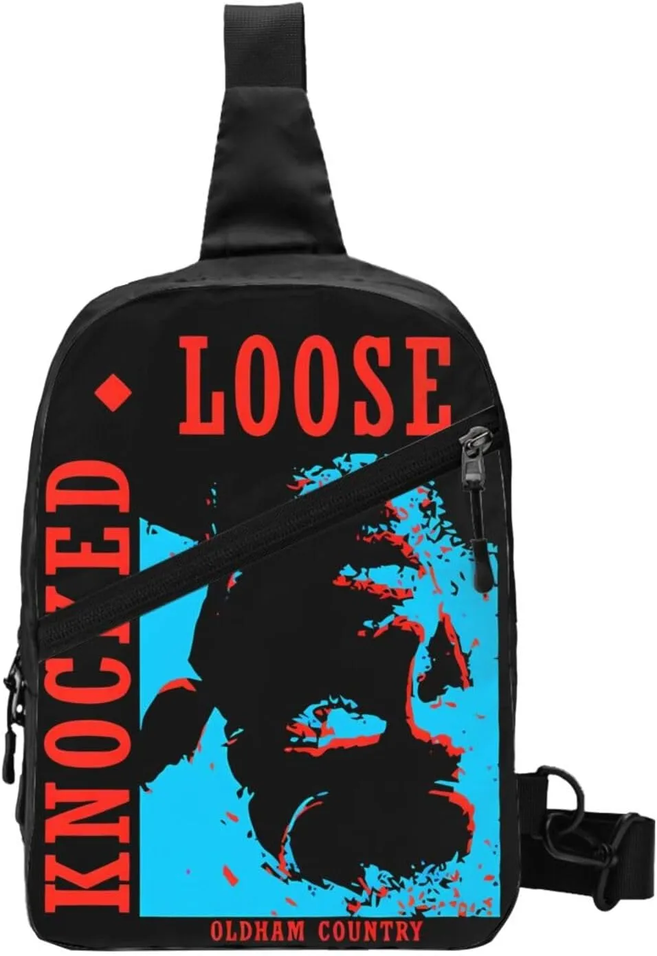 Knocked Music Loose Foldable Crossbody Sling Bags Shoulder Chest Backpack Lightweight Handbag for Cycling Hiking
