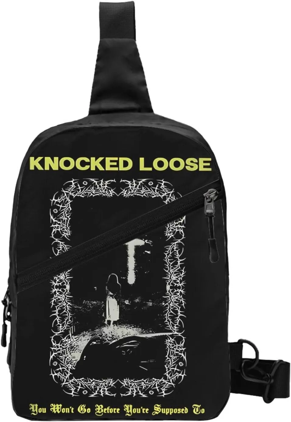 Knocked Music Loose Foldable Crossbody Sling Bags Shoulder Chest Backpack Lightweight Handbag for Cycling Hiking