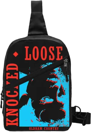 Knocked Music Loose Foldable Crossbody Sling Bags Shoulder Chest Backpack Lightweight Handbag for Cycling Hiking