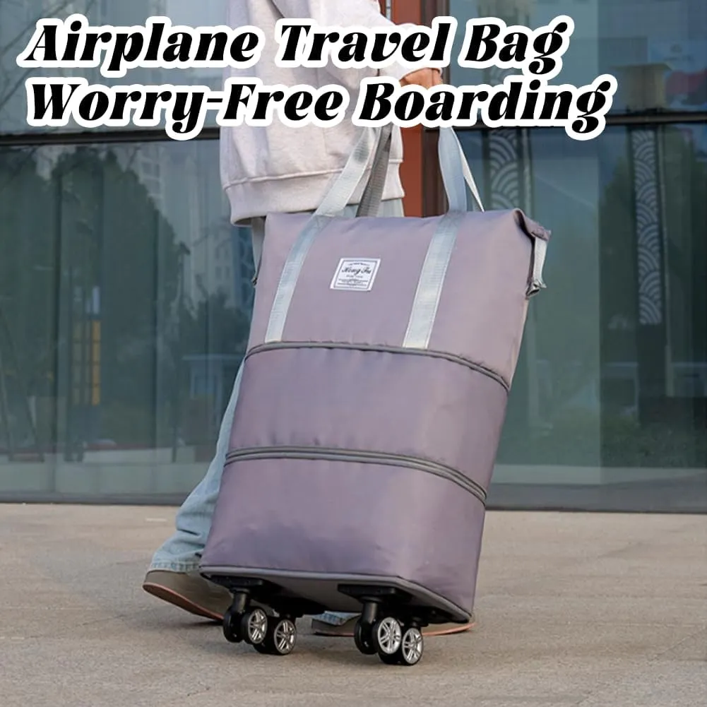 Kulken Travel Bag with Wheels, 2025 New Large Capacity Travel Bag - Universal Wheel Removable, Expandable Foldable (F)