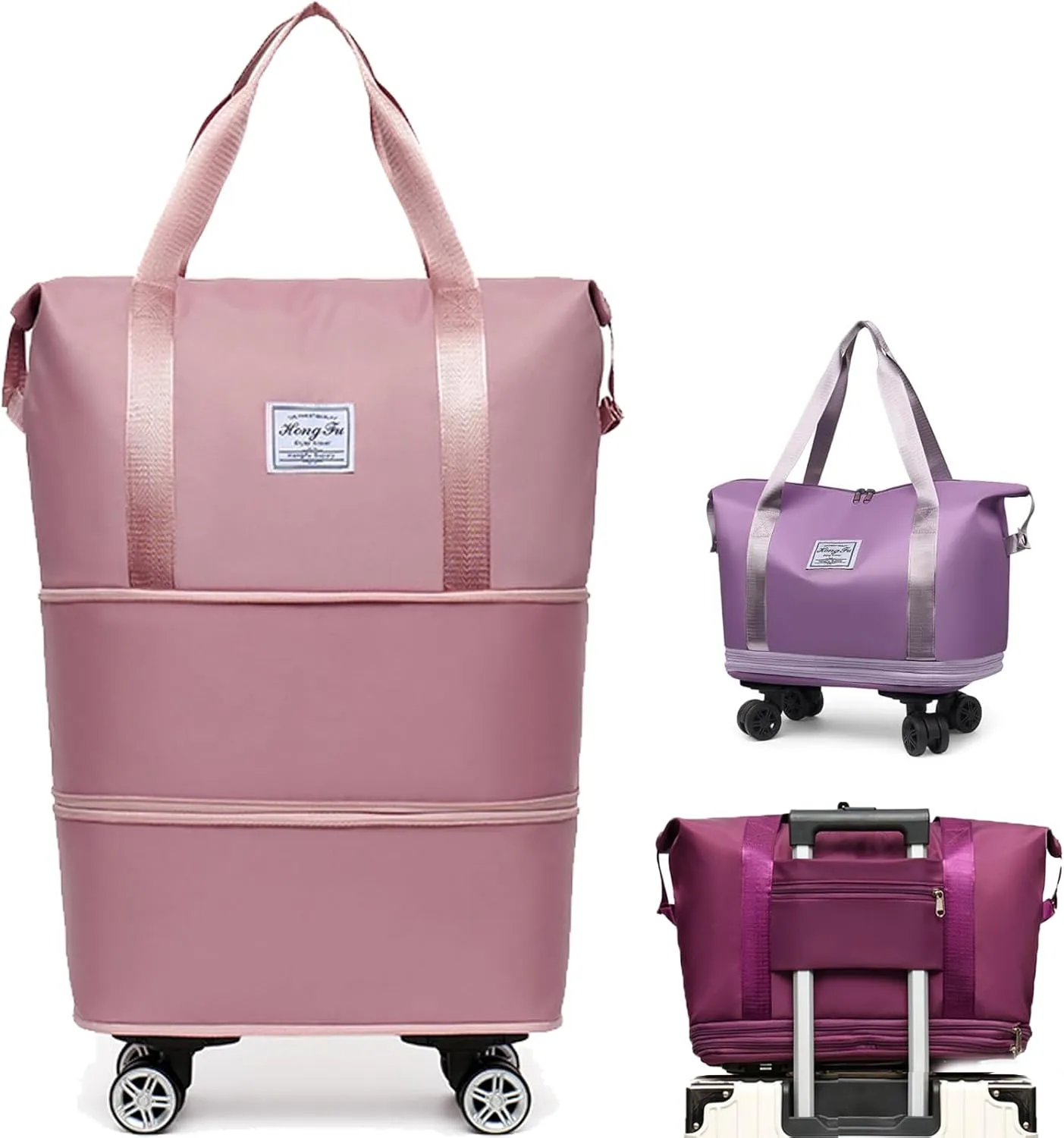 Kulken Travel Bag with Wheels, 2025 New Large Capacity Travel Bag - Universal Wheel Removable, Expandable Foldable (F)