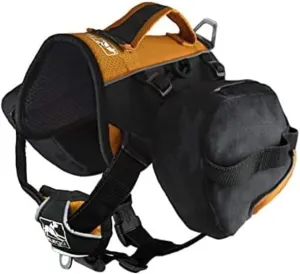 Kurgo Dog Saddlebag Backpack, Back Pack Dog Harness, Hiking Pack for Dogs, Packs for Pets to Wear, Camping & Travel Vest Harness, Reflective, Lightweight, Baxter Pack for Medium & Large Pets