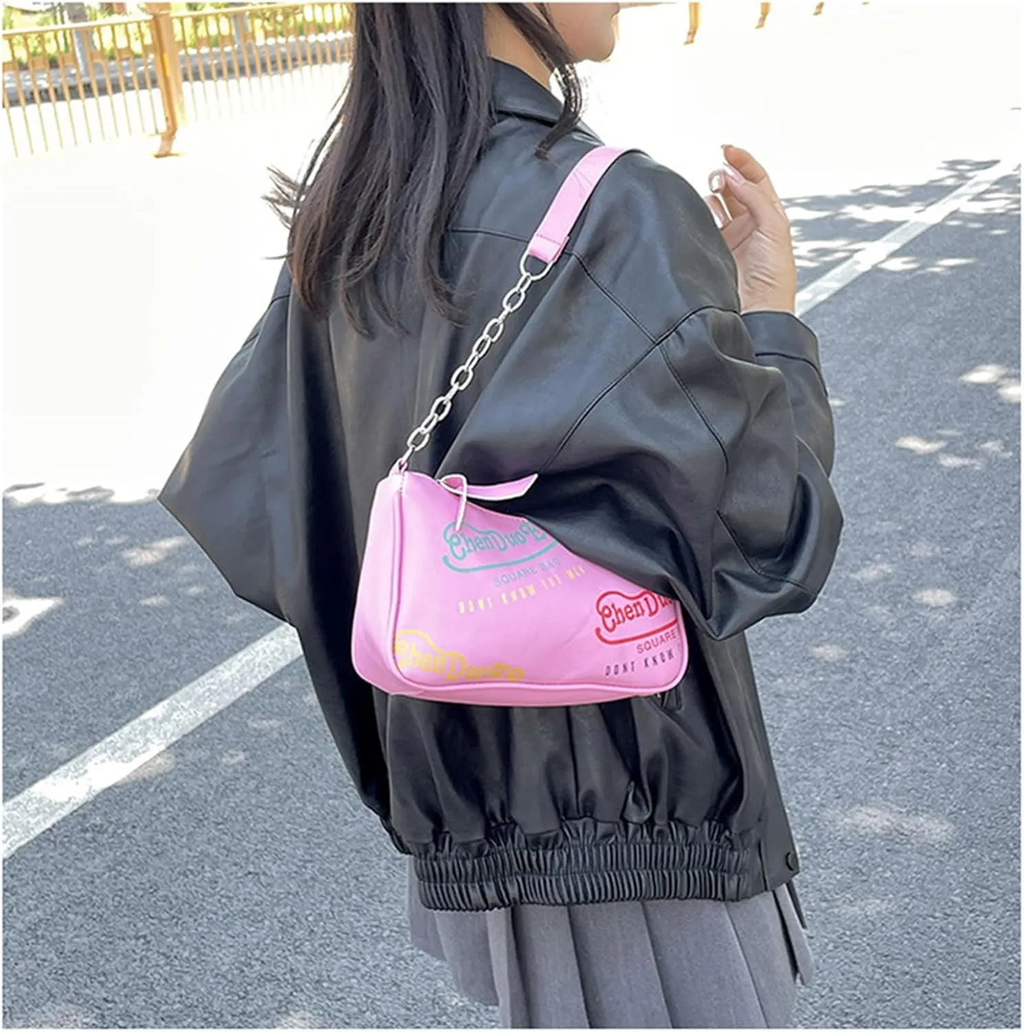 Ladies PU Leather Crossbody Bags Small Handbags PU Leather Shoulder Bag for Women Evening Bag Satchels Bag with Chain Strap (Green)