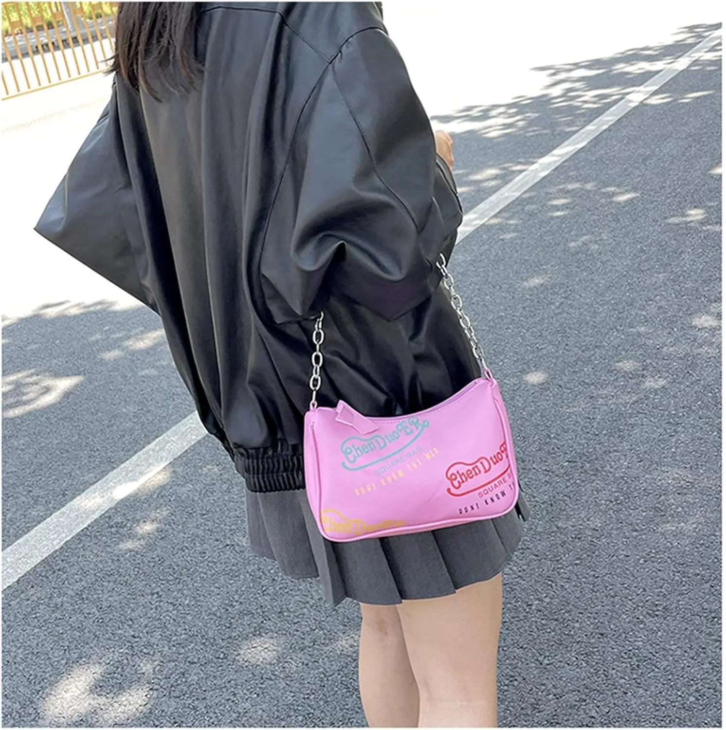 Ladies PU Leather Crossbody Bags Small Handbags PU Leather Shoulder Bag for Women Evening Bag Satchels Bag with Chain Strap (Green)