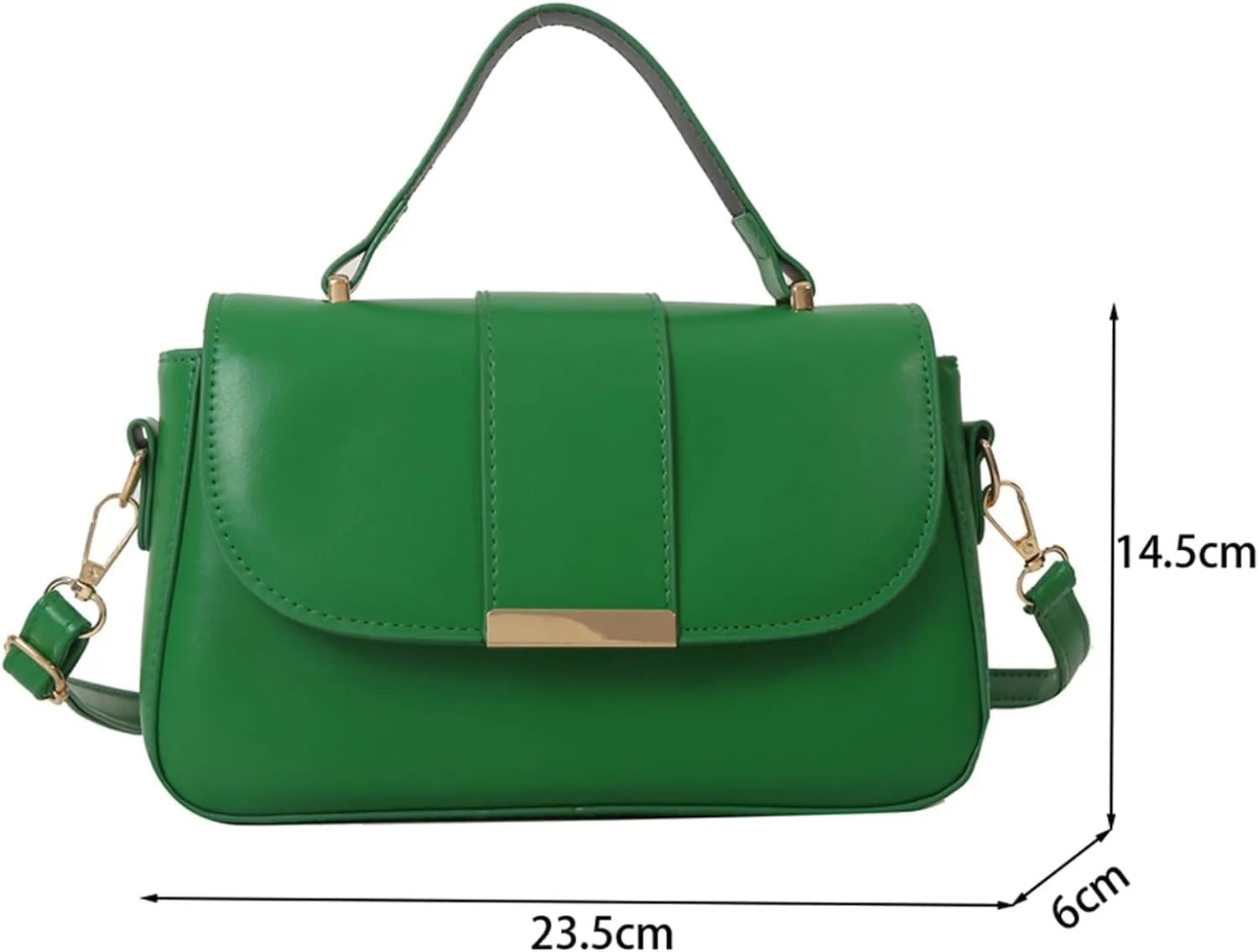 Ladies PU Leather Purses and Handbags Crossbody Bag for Women Tote Top Handle Satchel Shoulder Bags with Adjustable Strap (Green)