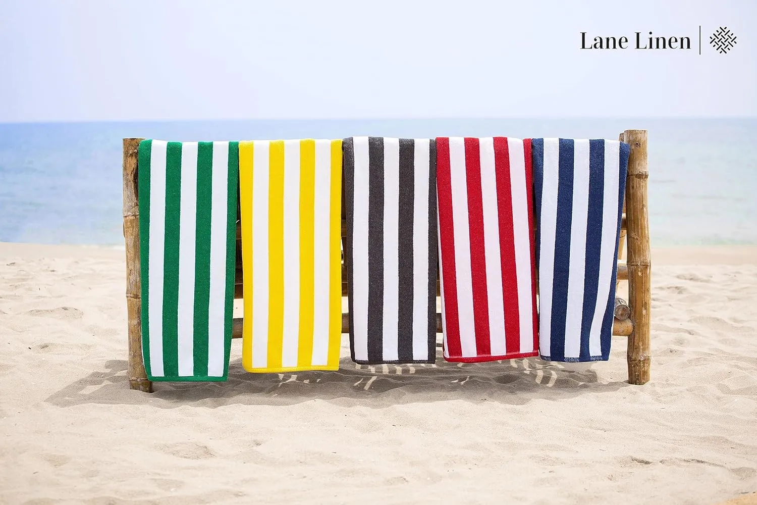 LANE LINEN 4 Pack Beach Towels - 100% Cotton Beach Towel with Beach Bag, Luxury Pool Towels for Adults, Quick Dry, Soft & Absorbent Oversized Beach Towel (36"x72"), Beach Essentials for Women - Red