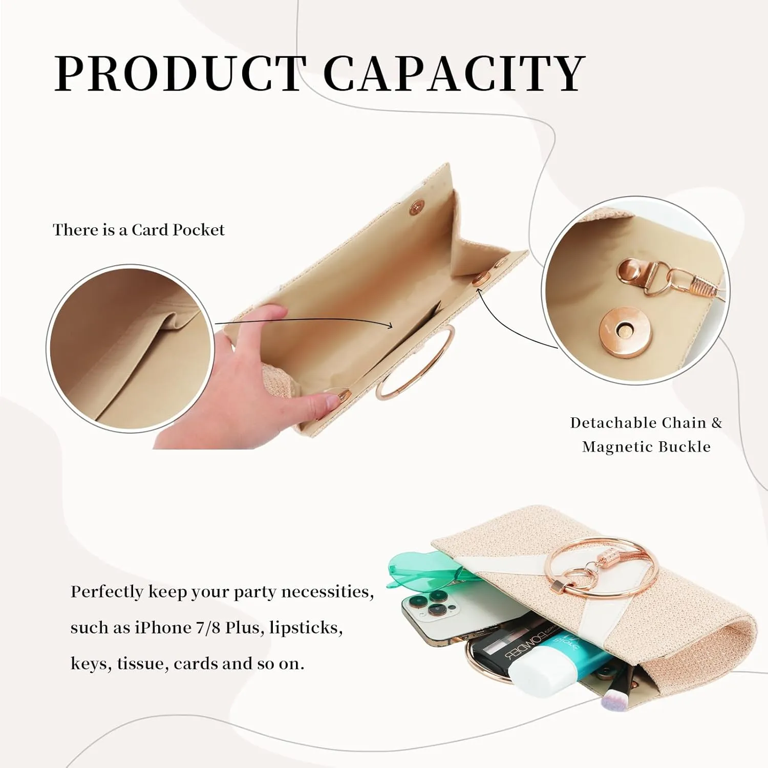 Lanpet Women Evening Handbags, Straw Clutch Purses,Summer Beach Bags Tote Tassels Straw Clutch