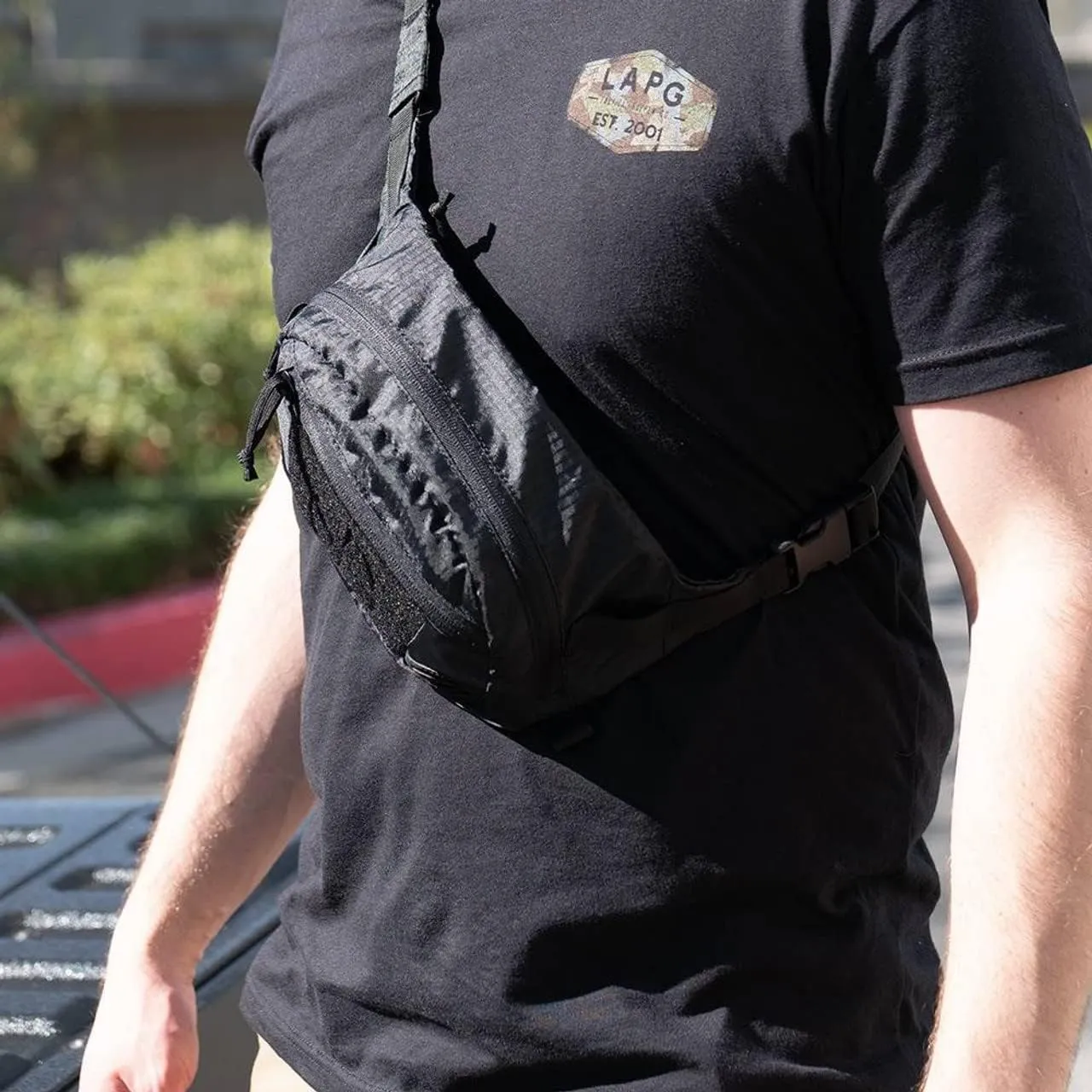LAPG Frunk Waist Pack, Tactical Fanny Pack for EDC/Everyday Carry, Tactical Cross- Body Bag, Black