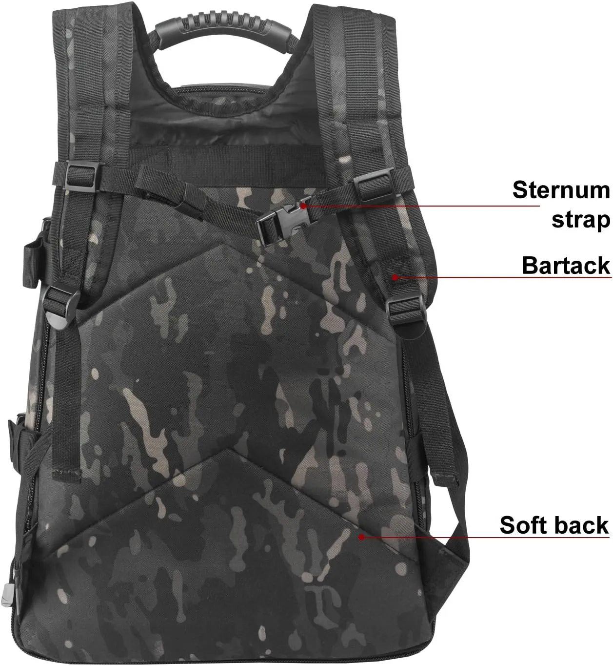Large 3 Day Expandable 39L-64L Backpack Military Tactical Hiking Camping Daypack