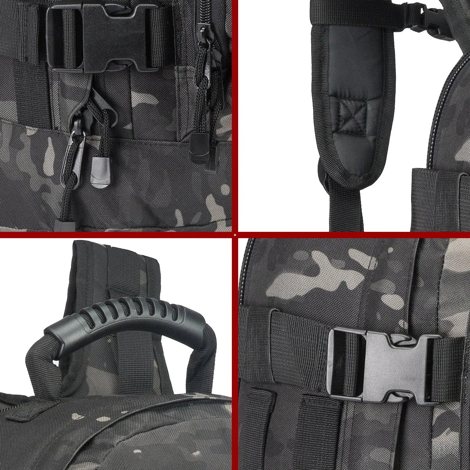 Large 3 Day Expandable 39L-64L Backpack Military Tactical Hiking Camping Daypack